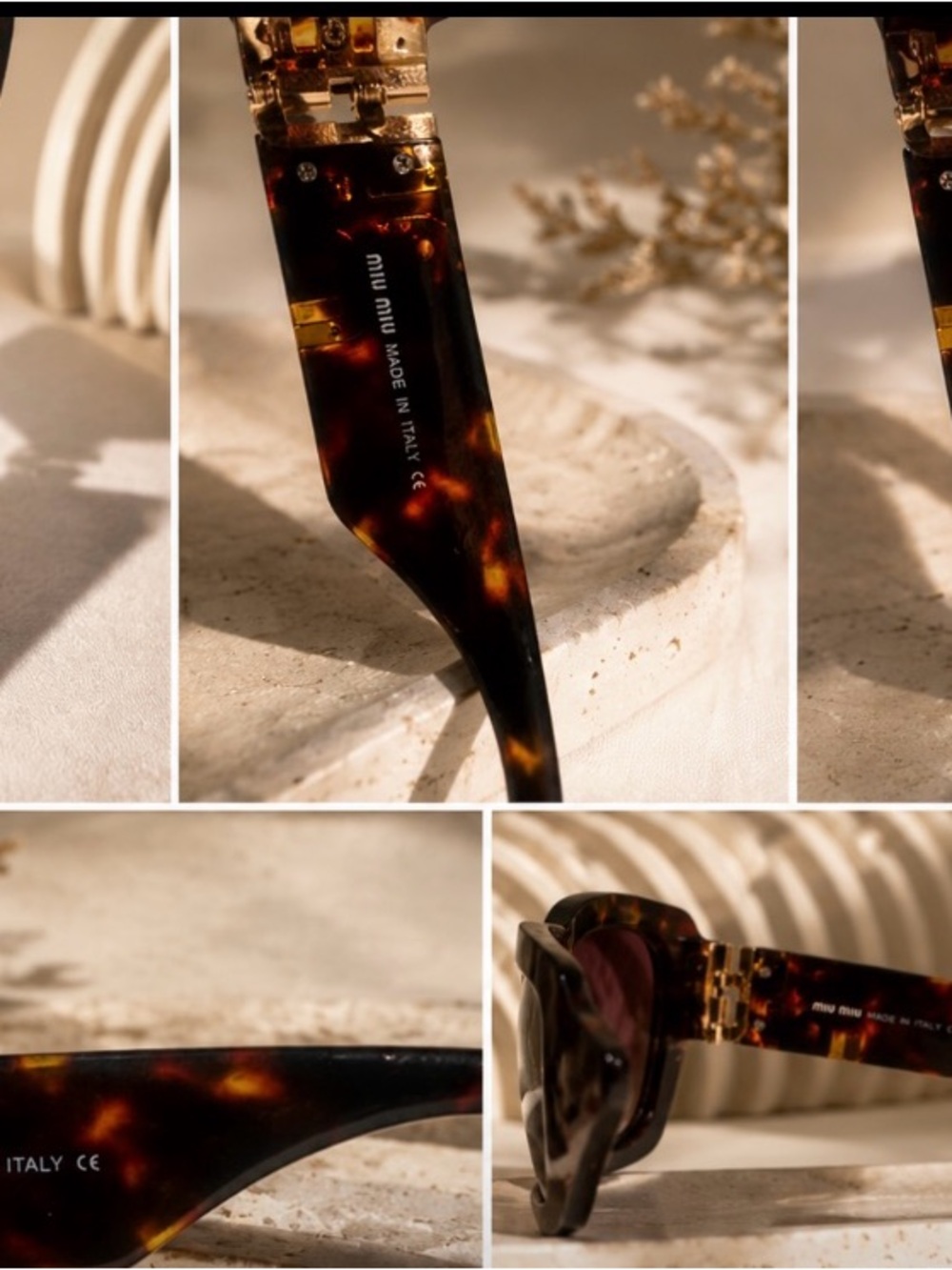 Miu Miu Tortoiseshell Oversized Square Sunglasses - Brown - Picture 6 of 6